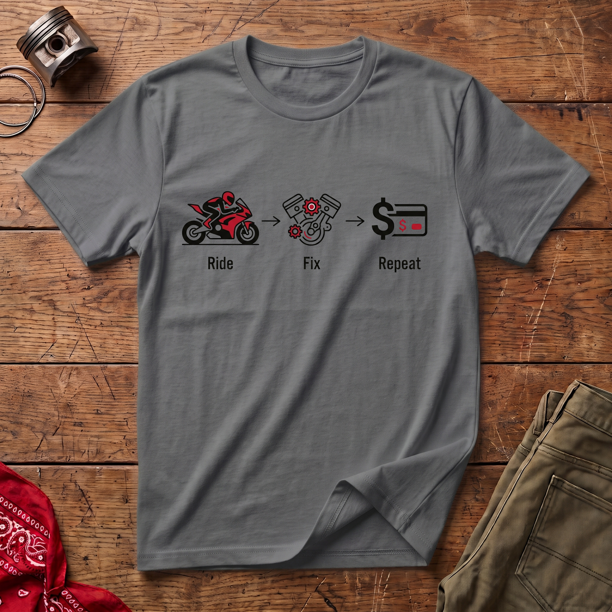 Ride Fix Repeat T-Shirt