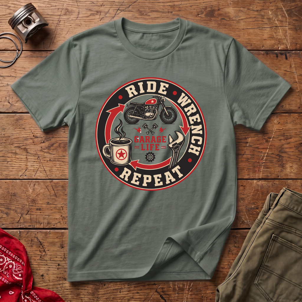 Ride Wrench Repeat T-Shirt