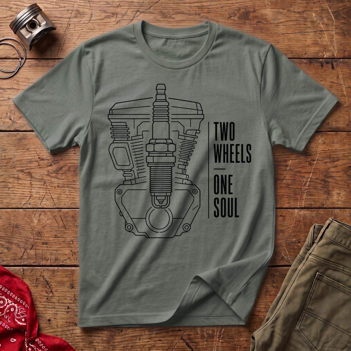 Two Wheels One Soul V3 T-Shirt