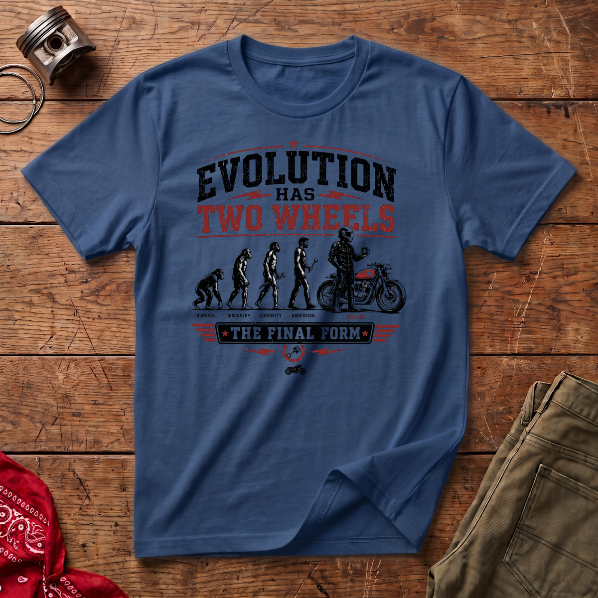 Evolution Has Two Wheels T-Shirt