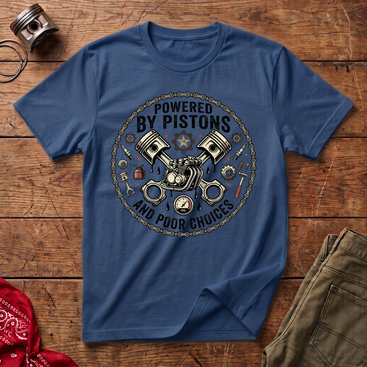 Powered By Pistons T-Shirt