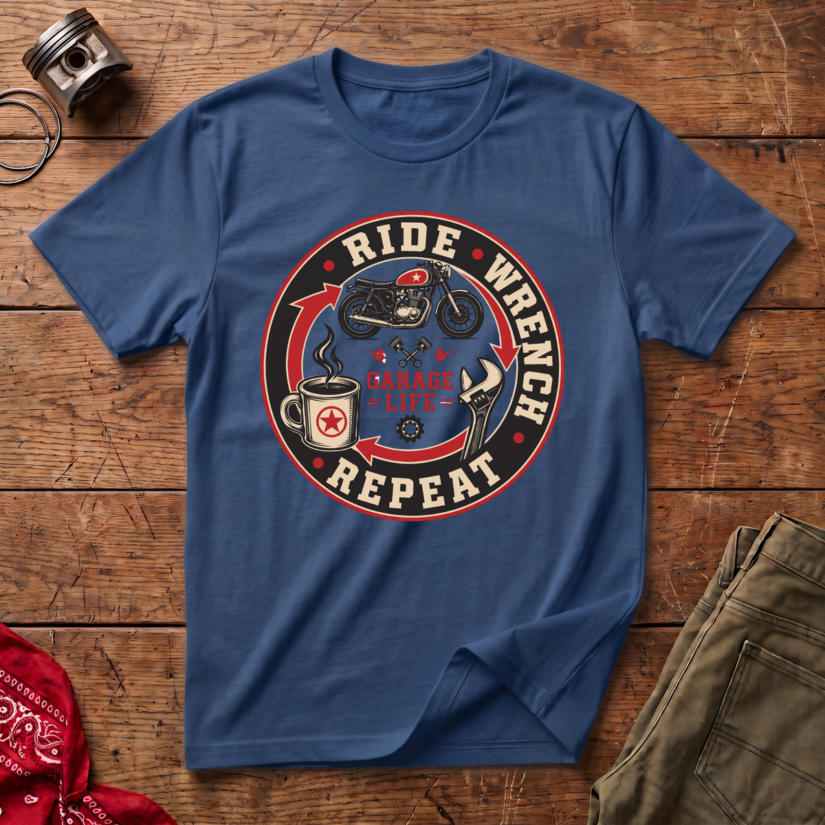 Ride Wrench Repeat T-Shirt