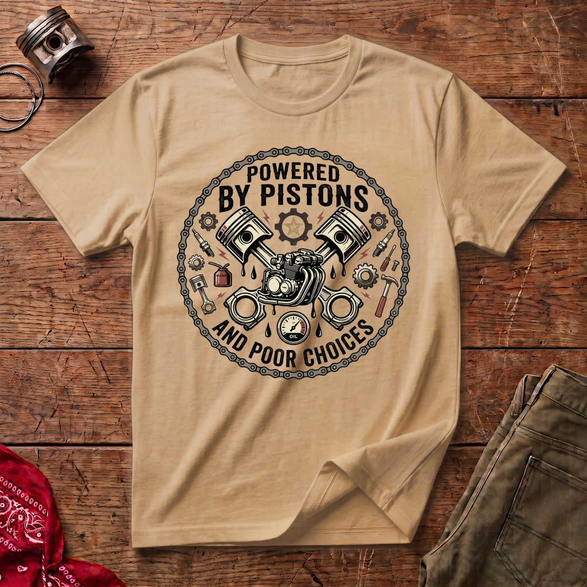 Powered By Pistons T-Shirt
