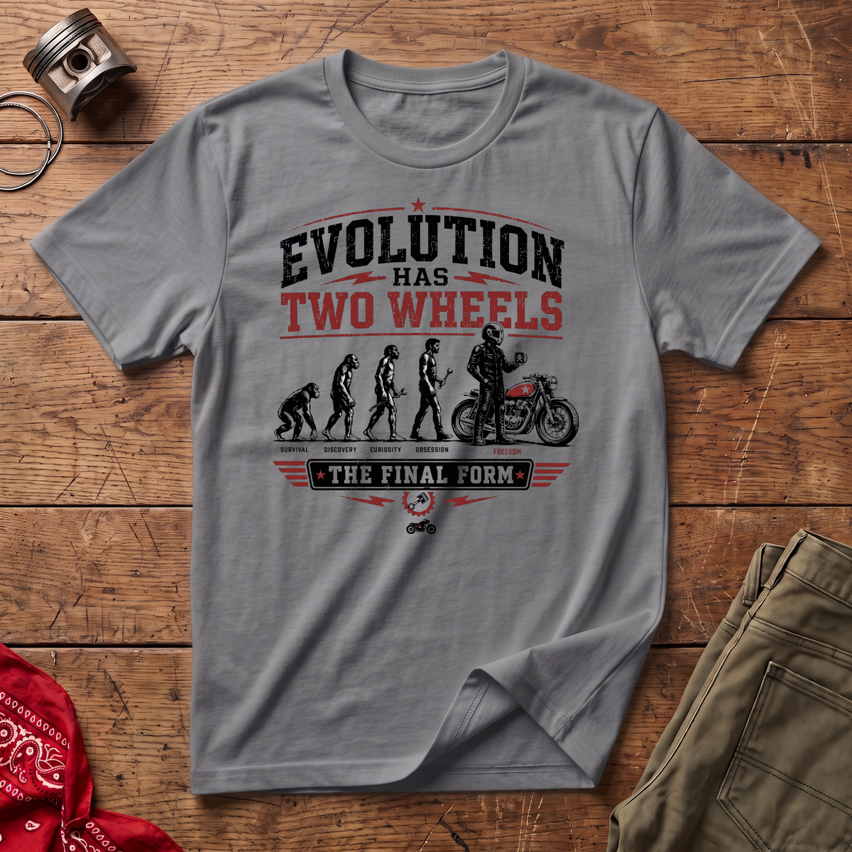 Evolution Has Two Wheels T-Shirt