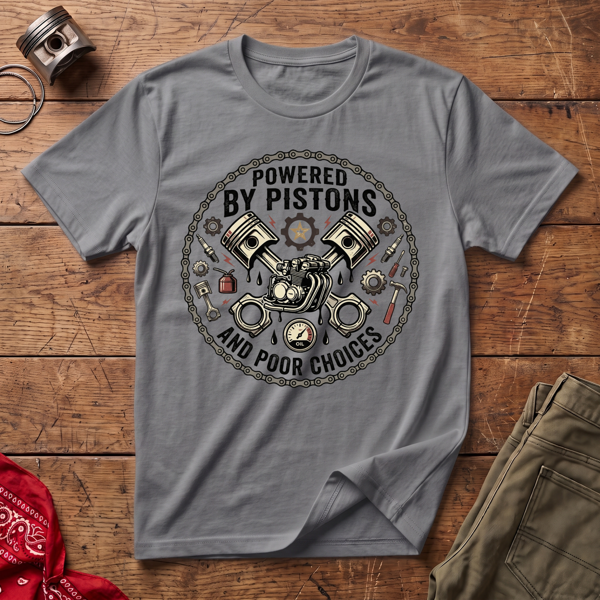 Powered By Pistons T-Shirt