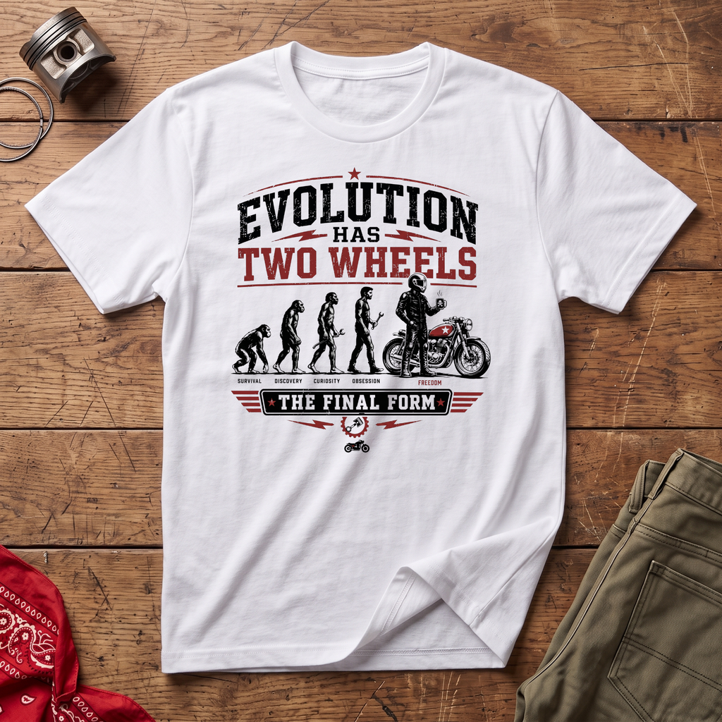 Evolution Has Two Wheels T-Shirt