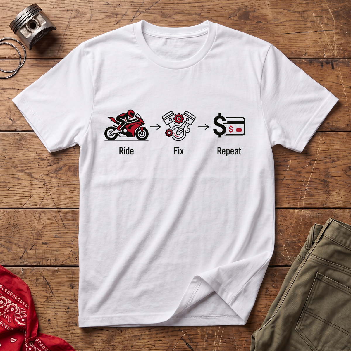 Ride Fix Repeat T-Shirt