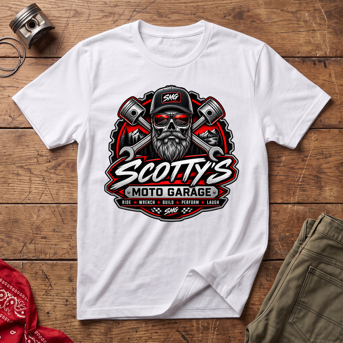 Scotty's Moto Garage T-Shirt